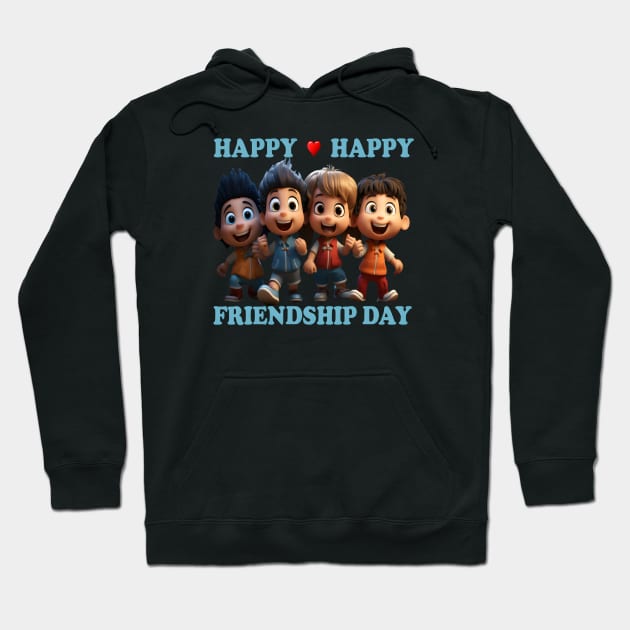 Happy Friendship Day Hoodie by TooplesArt